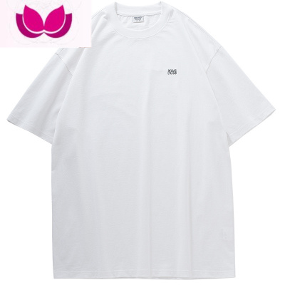 七斓YOKE STUDIO 夏季新款白色圆领短袖T恤男日系16织230g宽松上衣