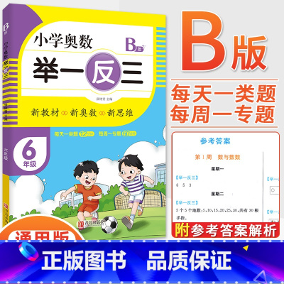 6年级B版 [正版]2023新版小学奥数举一反三一1二2三3四4五5六6年级AB版上册下册人教版奥数教程数学思维训练奥数