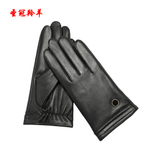 圣冠羚羊 男式羊皮 触屏手套