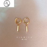 JiMi银银耳环女小金条耳扣2023年新款潮小众高级感耳坠耳圈轻奢耳钉潮