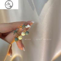 JiMi蝴蝶结耳环独特设计小众耳饰女银银耳钉无耳洞蚊香盘耳夹耳坠夏