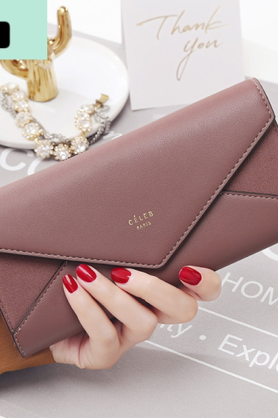 女士钱包女长款2020新款日韩个性简约信封式折叠钱夹NEW LAKE