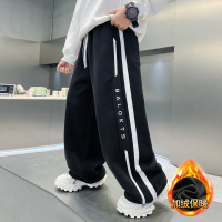 男童加绒裤子春秋冬款儿童冬季一体绒运动裤新款大童加厚卫裤