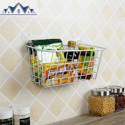 免打孔壁挂式厨房挂篮收纳墙面墙上挂墙蔬菜水果沥水篮置物架 三维工匠