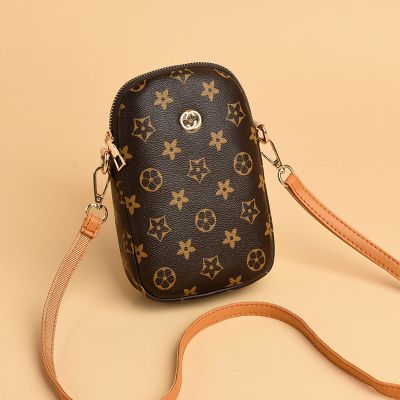 包包女新款老花手机包迷你零钱包斜挎女包韩版百搭单肩小包包诺妮梦