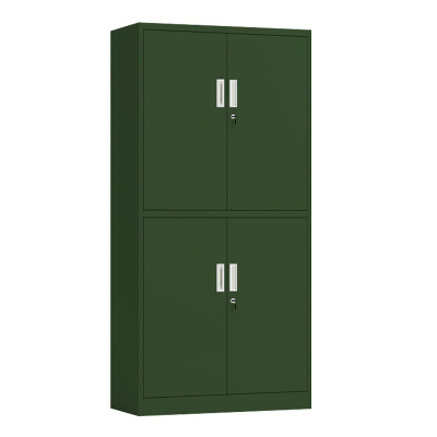 东升顺绿色铁皮文件柜办公室档案柜资料柜财务凭证柜钢制办公柜加厚双节柜
