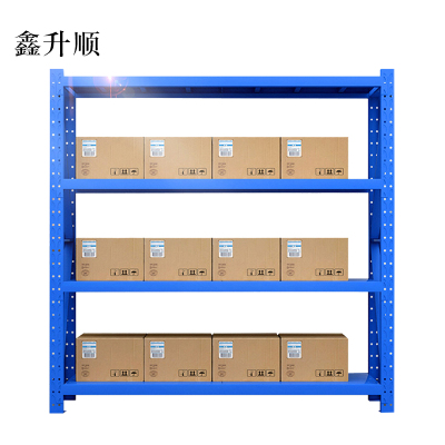 鑫升顺承重200kg货架置物架钢制货架蓝色主架长150宽50高200CM[工厂现做 7天内发货]