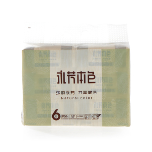 顺清柔永芳本色抽取式面纸3包/提本色6联软抽纸