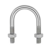 中锦科技 不锈钢U形螺丝U型卡管夹固定管卡 M6*63mm 4.8级 套