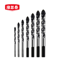 维思泰 手电钻瓷砖陶瓷玻璃混凝土水泥偏心三角钻头 3/4/5/6/8/10/12mm套装 支