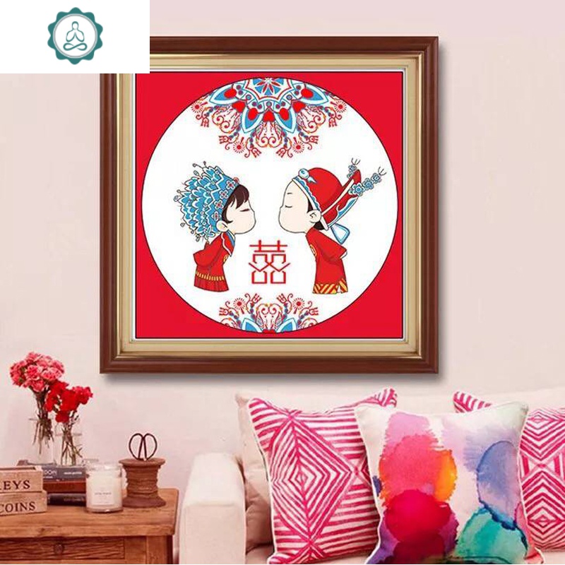 5d钻石画满钻卧室结婚款婚礼喜庆砖石画钻石绣2020新款贴钻十字绣 封