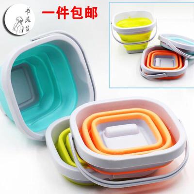 多功能硅胶水桶洗笔桶绘画美术用品 便捷式可折叠伸缩户外写生用