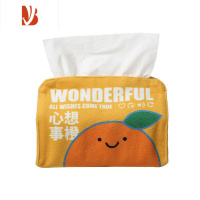 三维工匠蚊字邮局 心想事橙纸巾盒车载可爱抽纸盒家用客厅简约现代创意W 桔色-大号