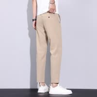 高性价比好货九分裤男 春夏新款轻薄简约纯色百搭轻商务休闲裤9分