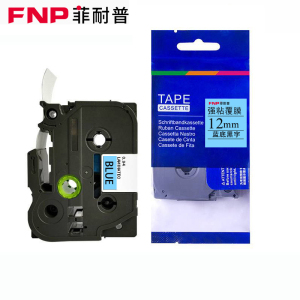 菲耐普 色带 PT-E115B 蓝底黑字 12mm 个