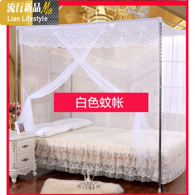 三维工匠单开蚊帐1米5床1.8m纹账2米大床不绣钢支架老式传统家用防尘顶