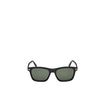 汤姆福特(Tom Ford)男士全框太阳镜矩形镜片醋酸纤维镜腿品牌标识 灰色