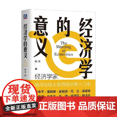 经济学的意义 姚洋 著 经济学家写给普通人的经济入门书 宋志平薛兆丰刘润 经济学入门基础知识 经济