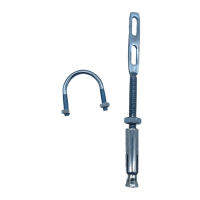 SNBUTER 膨胀托杆U型抱箍卡 M10*190(卡1.2寸管)