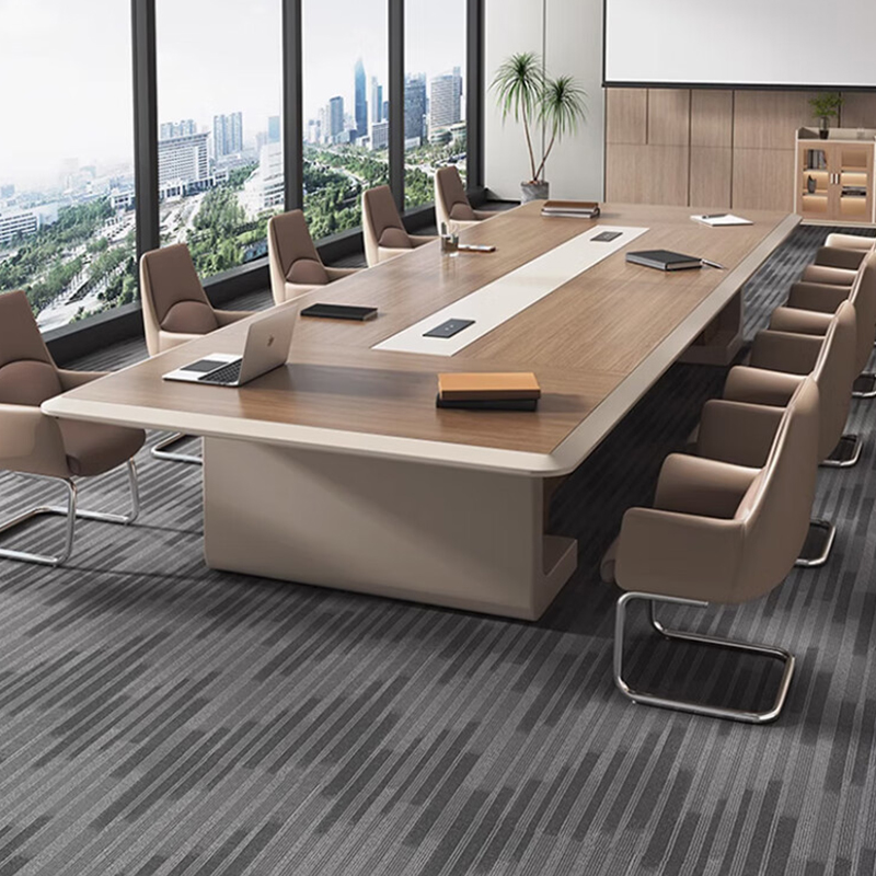 烤漆会议桌长桌高档大型会议室长条开会洽谈桌椅组合