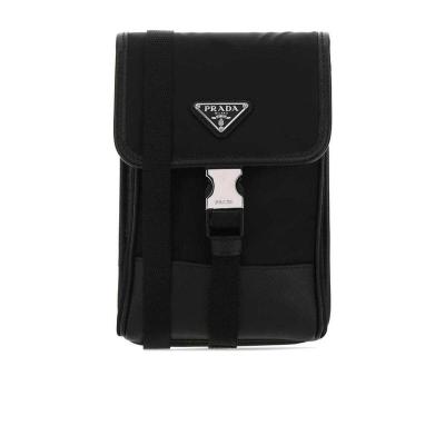 男士可调式颈挂手机包 再生尼龙与涂珐琅金属徽标结合