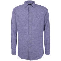 Polo Ralph Lauren纯亚麻长袖运动衬衫男透气休闲商务工装衬衫