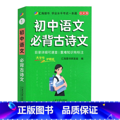 初中语文必背古诗文 [正版]2025新版初中语文数学英语物理化学生物历史地理基础知识七八九年级知识点手册考点复习资料掌中