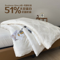 A类高端被芯60支提花柔软冬被轻奢51%大豆纤维被子加厚保暖春秋被
