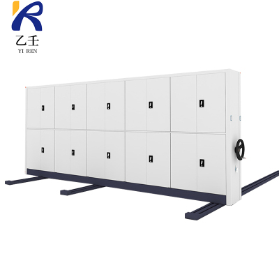 乙壬钢制档案架密集柜档案室密集架手摇式移动档案柜文件柜资料柜一列五组每立方单价