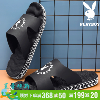 花花公子鞋子男拖鞋男2021新款时尚休闲平底凉鞋男潮流透气一字拖男男鞋夏季YY