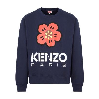 高田贤三(Kenzo)男圆领印花棉质卫衣休闲百搭运动套头衫常规版型