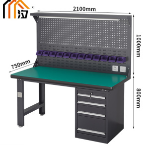 汐防静电钳工工作台 钳工桌210cm张