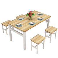 鑫环境 100*60*74一桌四椅 桌椅组合食堂餐馆家用吃饭桌出租房用小户型快餐桌小吃店桌子