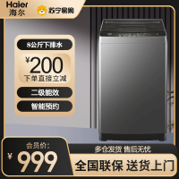 海尔(Haier)波轮洗衣机8公斤容量家用全自动洗衣机自编程速洗除菌洗漂脱可调洗脱一体出租房宿舍 XQB80-Z606