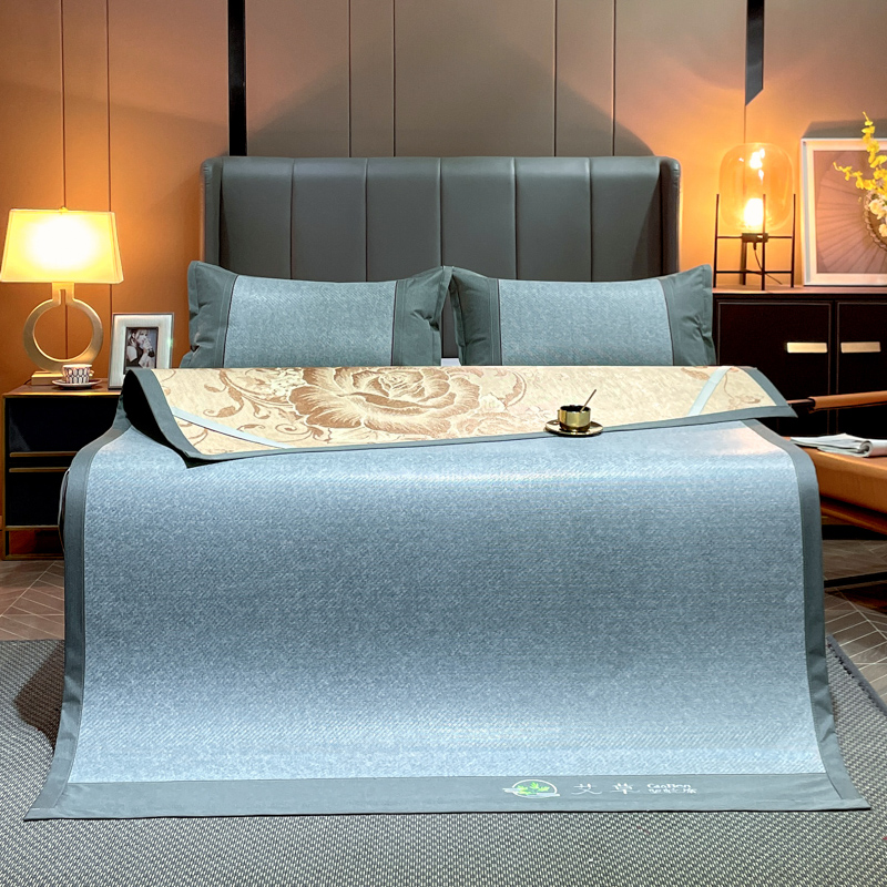 浩博时代 艾草冰藤双面席垫三件套 180*200CM 套