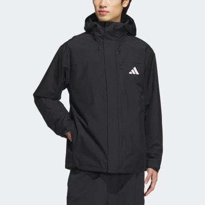 阿迪达斯 男女外套 新款户外三合一加绒连帽防风夹克 JM9140 D