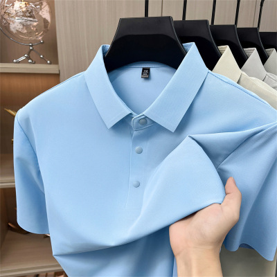 夏季新款男士轻商务休闲轻薄舒适透气时尚青年简约短袖Polo衫