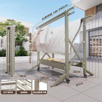 户外晾衣架落地室外阳台家用庭院晾晒衣架别墅防风露台加粗加厚 晾衣架 SHX-023 个