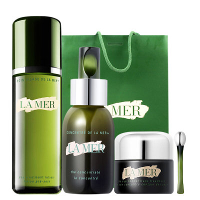 海蓝之谜(LAMER)精华浓缩修护面部护肤套装礼盒3件(精萃液+精华露+眼霜)