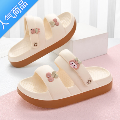 SUNTEK凉鞋女夏季外穿拖鞋厚底2023新款半拖防滑时尚沙滩两穿踩屎感凉拖