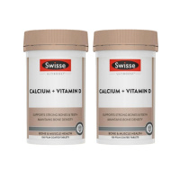 2瓶装澳洲本土版Swisse斯维诗钙片+维生素D片150片/瓶装 有机柠檬酸钙片儿童成人老人孕妇中老年补钙 复合维生素