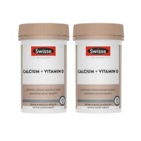 2瓶装澳洲本土版Swisse斯维诗钙片+维生素D片150片/瓶装 有机柠檬酸钙片儿童成人老人孕妇中老年补钙 复合维生素