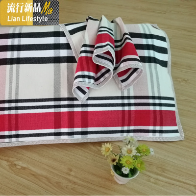 棉老粗布枕巾条纹加厚加密棉吸汗枕头巾单人双人一对 三维工匠