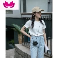 七斓白色短袖T恤女夏季正肩内搭打底上衣白t黑色红色修身夏装