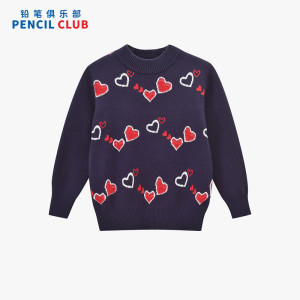 [1件3折]铅笔俱乐部童装2025年秋冬新款女童毛衣儿童樽领针织衫中大童保暖毛衫