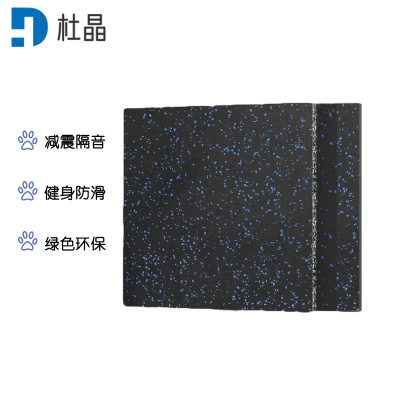 杜晶健身房橡胶地垫防滑减震隔音防砸缓冲地板健身地板50x50x2CM DJ-DD259
