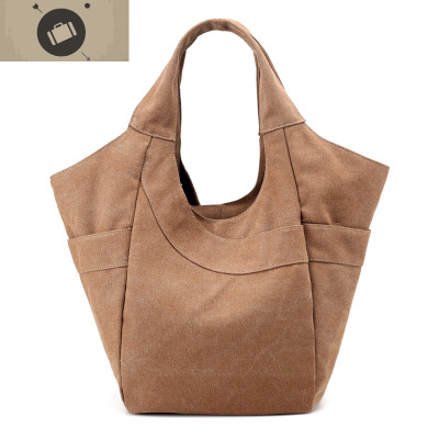 帆布包女包单肩包手提包文艺简约百搭女士包2020夏新款韩版大包包艾狄伊娃手提包