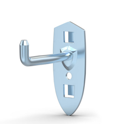 驰兔 方孔洞洞板上墙孔板工具挂板架展示架配件挂钩单直双直单斜双斜挂钩 单直50mm