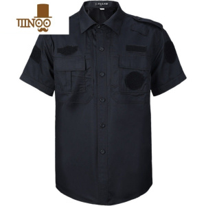 YANXU保安工作服夏天 薄款衬衣保安制服夏装 短袖 透气衣服保安服上衣