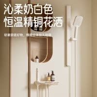 惠达(HUIDA)-TC100 淋浴花洒全套59A精铜卫生间家用增压钢琴键置物简易无顶喷洗澡花洒